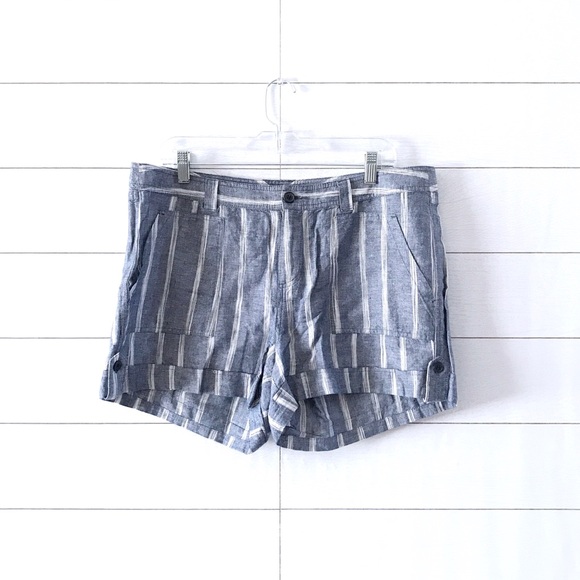 GAP Pants - Gap Blue White Striped Linen Shorts